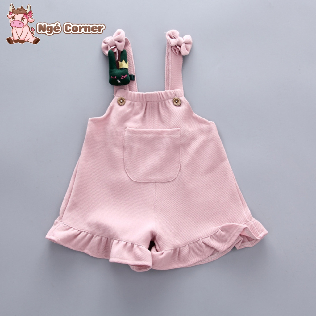 Set Yếm Thun Công Chúa Kẻ Ngang Cho Bé Gái Cực Đáng Yêu, Bộ Yếm Ngắn Tay Cho Bé