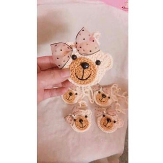 Túi đựng tỏi cho bé hình gấu