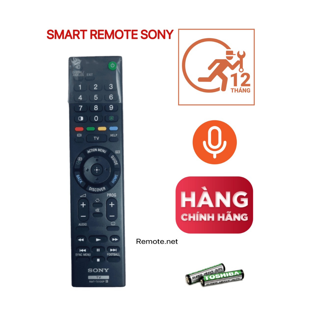 Điều khiển Tivi Sony giọng nói - Remote điều khiển Tivi Truyền hình Sony Smart thông minh - CHÍNH HÃNG