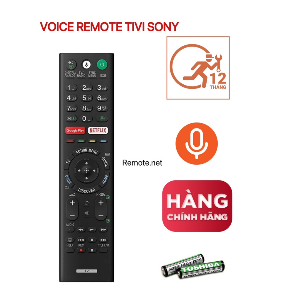 Điều khiển Tivi Sony giọng nói - Remote điều khiển Tivi Truyền hình Sony Smart thông minh - CHÍNH HÃNG