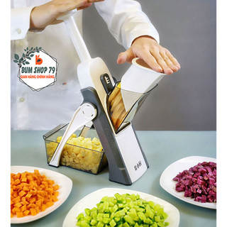 Dụng cụ bào rau củ thái cắt lát đa chức năng thông minh, Máy cắt rau củ quả bào sợi cắt lát tiện lợi an toàn thép