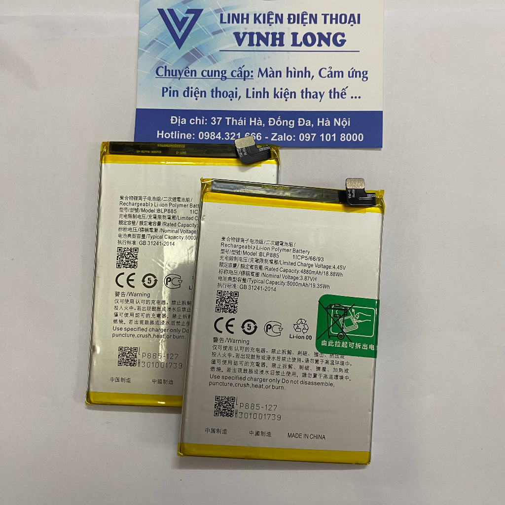 Pin Oppo A76 2022, Oppo BLP885