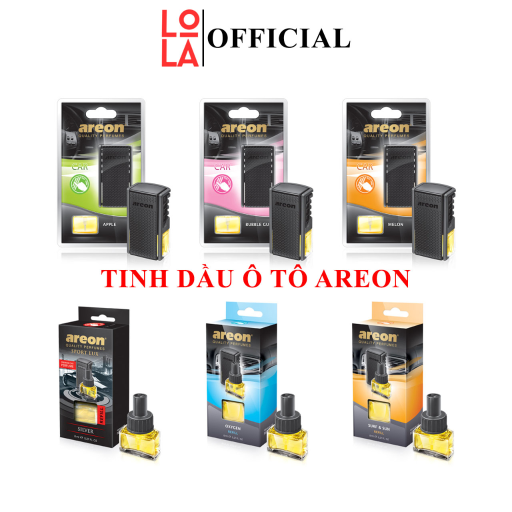 Nước Hoa Kẹp CỬA GIÓ ĐIỀU HÒA AREON Sport Lux Xe Ôtô Cao Cấp
