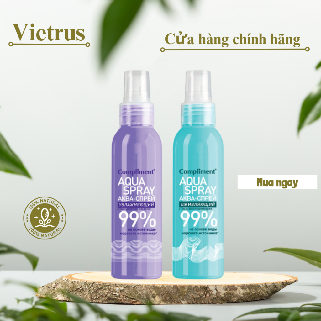Xịt khoáng Compliment Aqua Spray Revitalizing Face & Body 200ml
