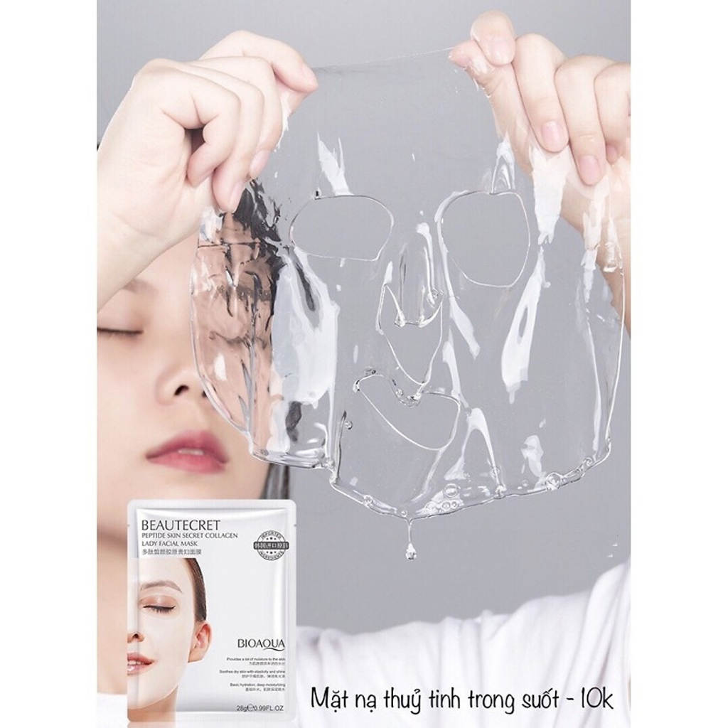 Mặt Nạ Thủy Tinh Collagen Thạch Trong Suốt Bioaqua Beautecret