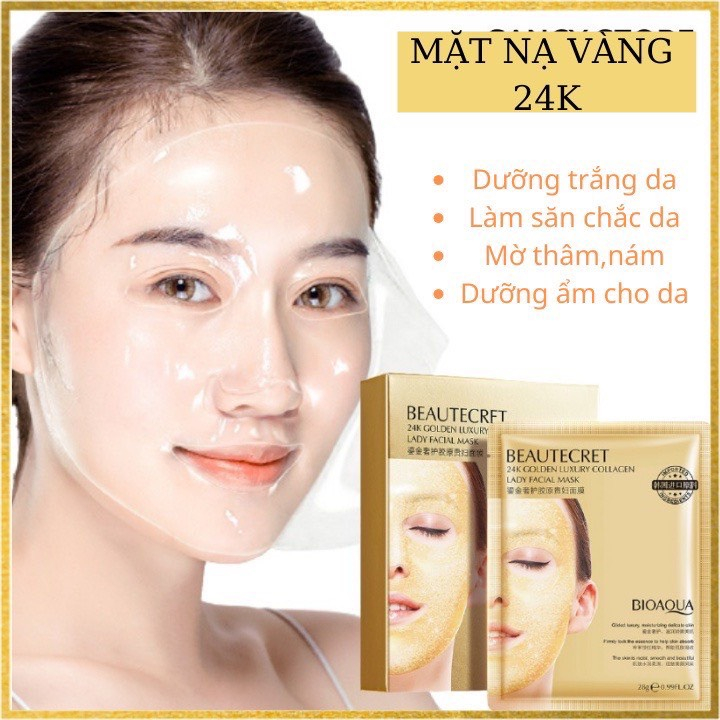 Mặt Nạ Thủy Tinh Collagen Thạch Trong Suốt Bioaqua Beautecret