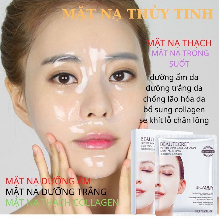 Mặt Nạ Thủy Tinh Collagen Thạch Trong Suốt Bioaqua Beautecret