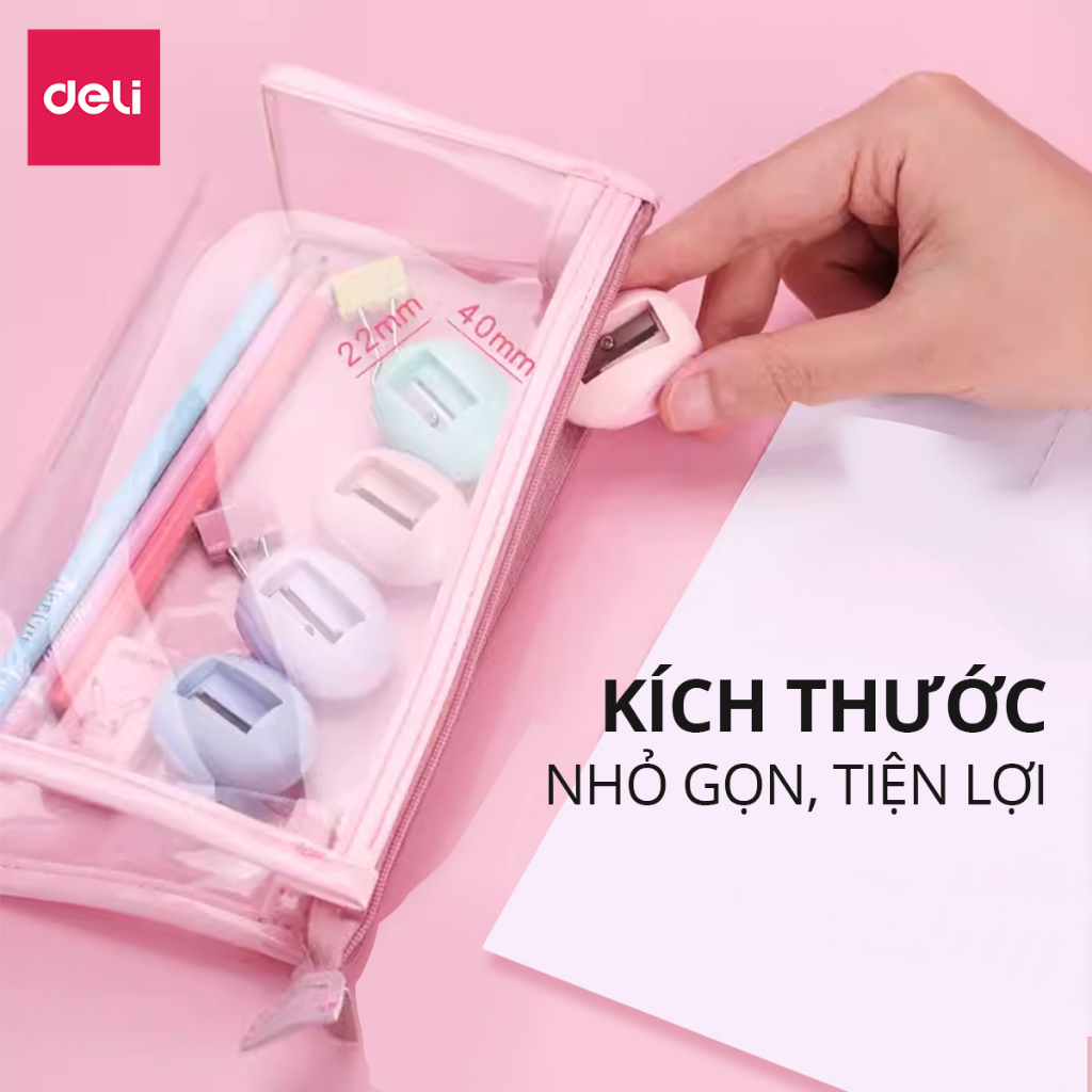 Gọt bút chì, chuốt bút chì mini màu sắc dễ thương nhỏ gọn, tiện lợi cho học sinh - Lưỡi thép không gỉ, sắc bén