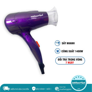 HỎA TỐC 2H - Máy sấy tóc tạo kiểu mini Jubilee Mart Chính Hãng - Công Suất 1400W Gấp Gọn Mang Đi Du Lịch - Bảo hành 12T