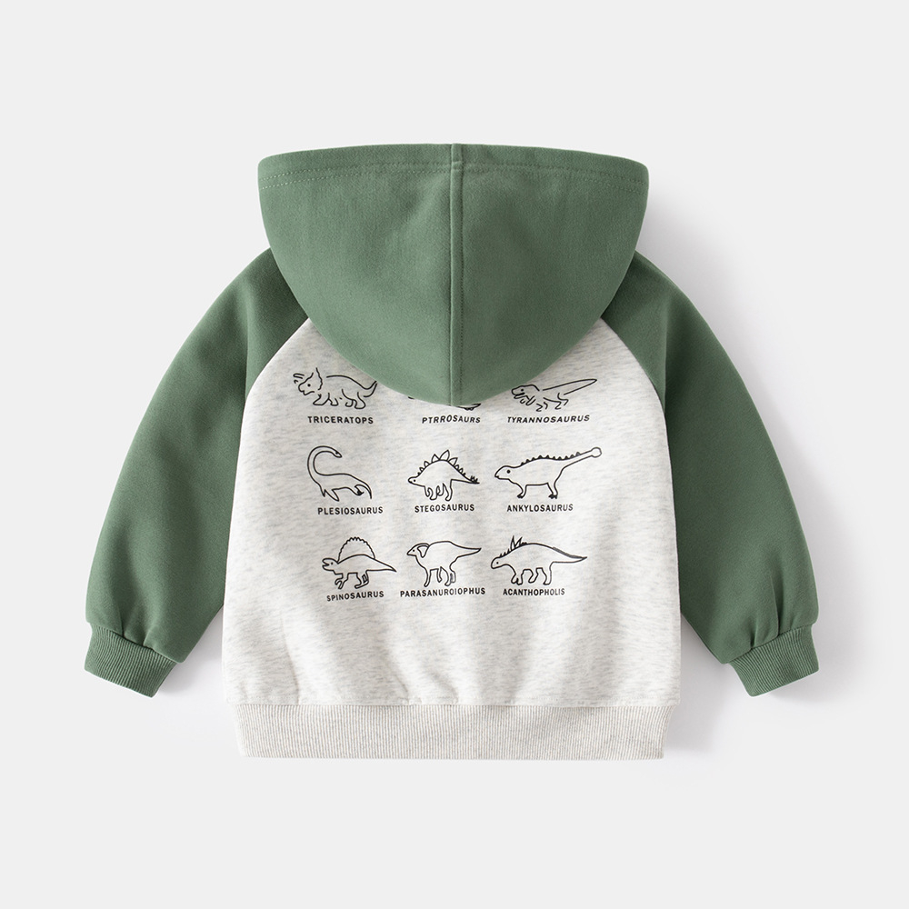 Áo khoác trẻ em có mũ hàng Quảng Châu dày dặn Áo bé trai Kun kun