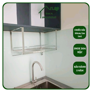 Kệ chén treo đáy tủ Inox 304 PHÁT ĐẠT không rỉ sét, rổ úp chén dĩa, giá để chén bát treo tủ