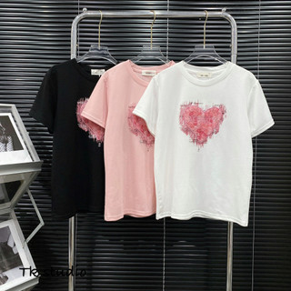 Áo babytee tim hoa nổi (8260)