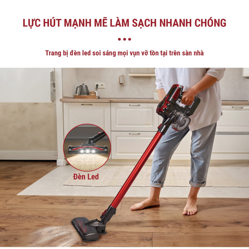 Máy hút bụi cầm tay KHÔNG DÂY SẠC PIN SK3391 công suất 200W SOKANY, hút bụi gia đình, hút bụi giường nệm, sofa, xe hơi