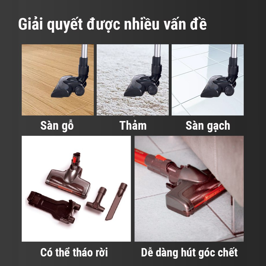 Máy hút bụi cầm tay KHÔNG DÂY SẠC PIN SK3391 công suất 200W SOKANY, hút bụi gia đình, hút bụi giường nệm, sofa, xe hơi