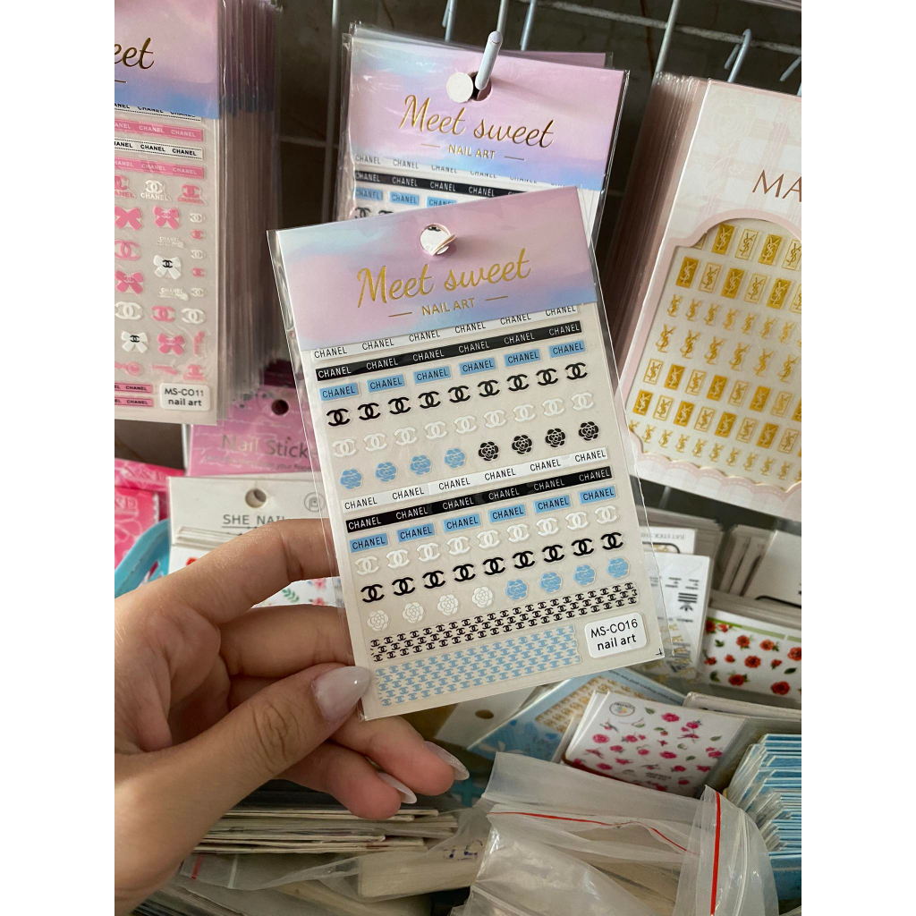 STICKER Thương hiệu trang trí nail nhiều mã