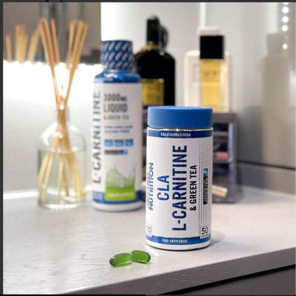 Viên uống Applied Nutrition CLA L-Carnitine & Green Tea hỗ trợ đốt mỡ giảm cân