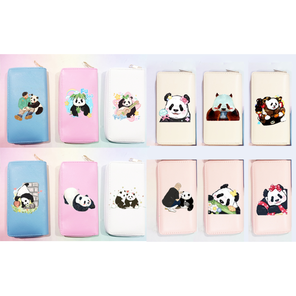 Ví Gấu trúc manh lan hoa hoa phúc bảo thất tử phi vân Pandabiz VBI46 ví dáng dài bóp hoạt hình cute dễ thương