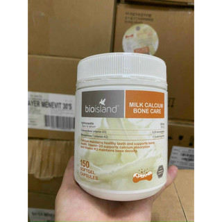 Canxi sữa hữu cơ Bioisland Milk Calcium Bone Care 150 viên Úc