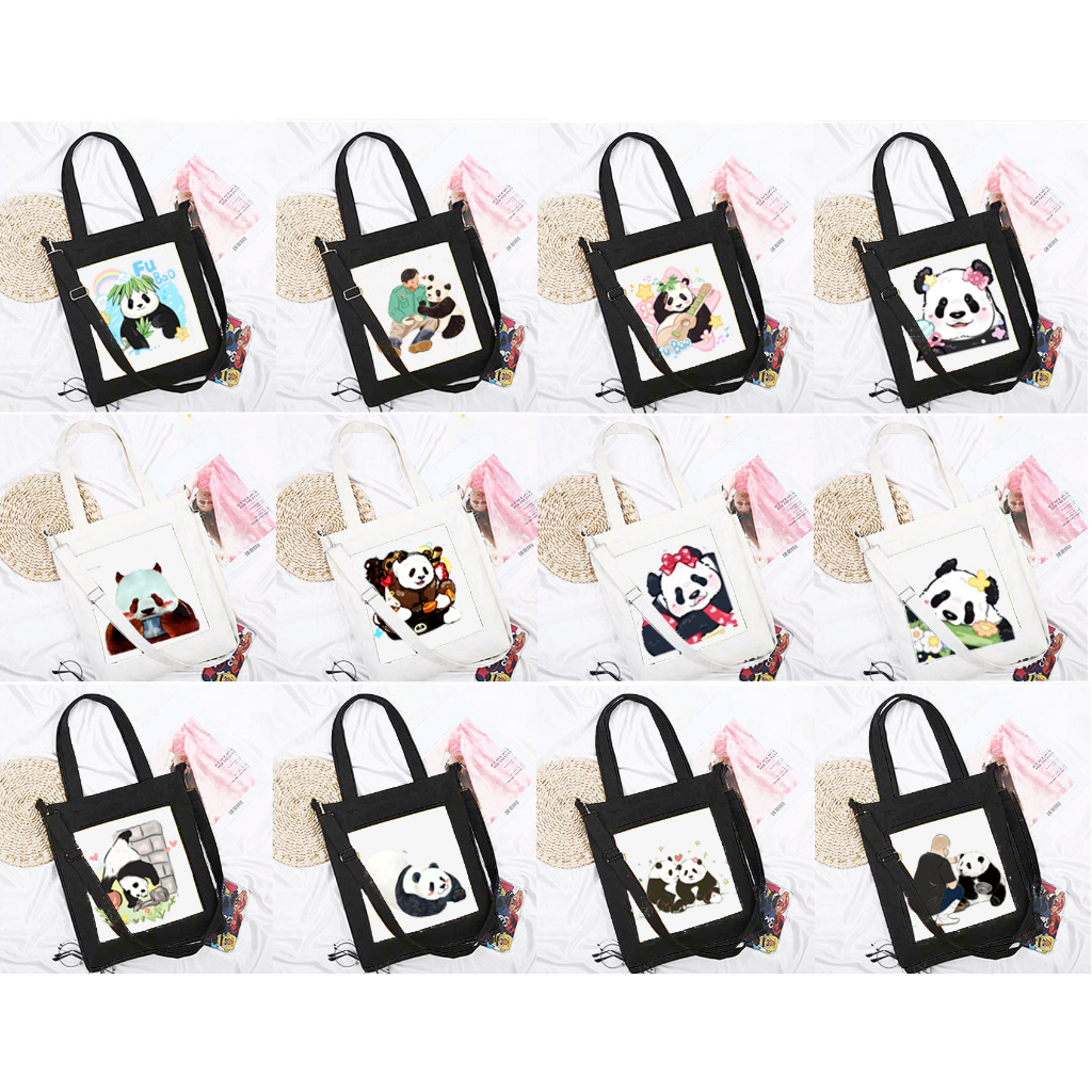 Túi đeo chéo Gấu trúc manh lan hoa hoa phúc bảo Pandabiz TĐC46 túi tote thần tượng thời trang hoạt hình cute