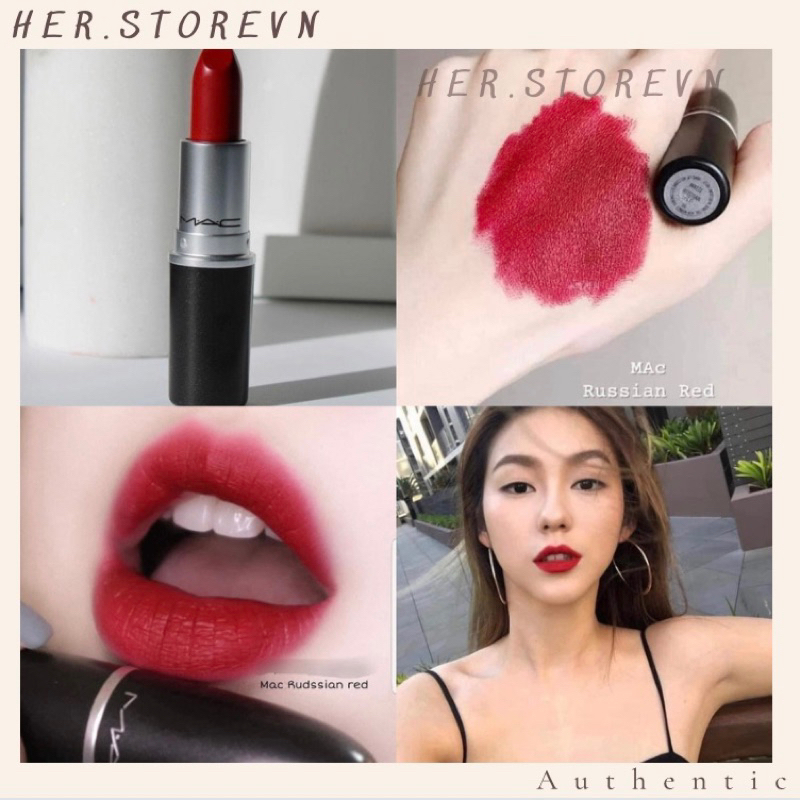 Son MAC Russian Red 612 Màu Đỏ Cổ Điển – Matte