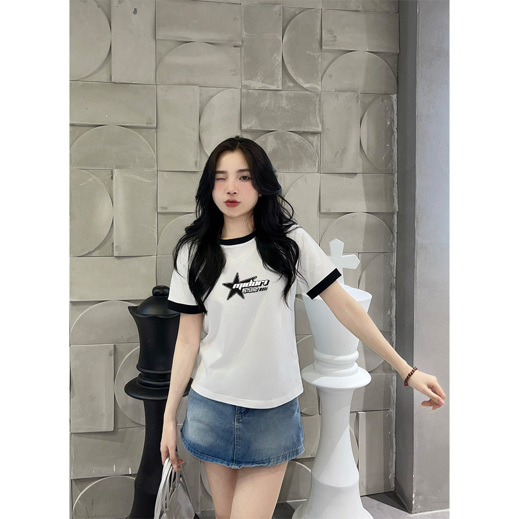 Áo thun Baby Tee STAR unisex phông Nam Nữ Local Brand Chính Hãng MIDORI FOR MAN