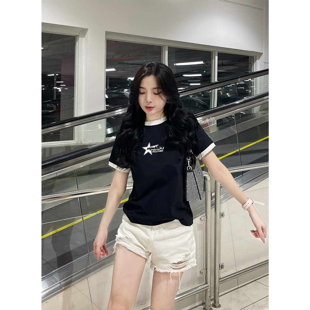 Áo thun Baby Tee STAR unisex phông Nam Nữ Local Brand Chính Hãng MIDORI FOR MAN