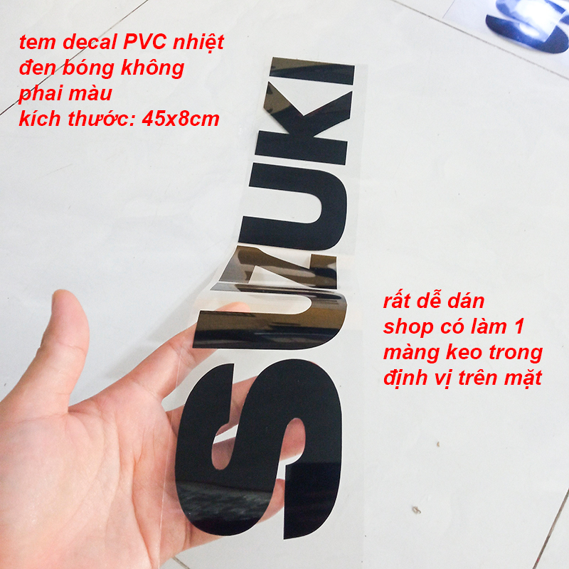 Tem Decal Nhiệt SUZUKI dán xe tải suzuki carry, carry 7 chỗ, carry van, carry pro