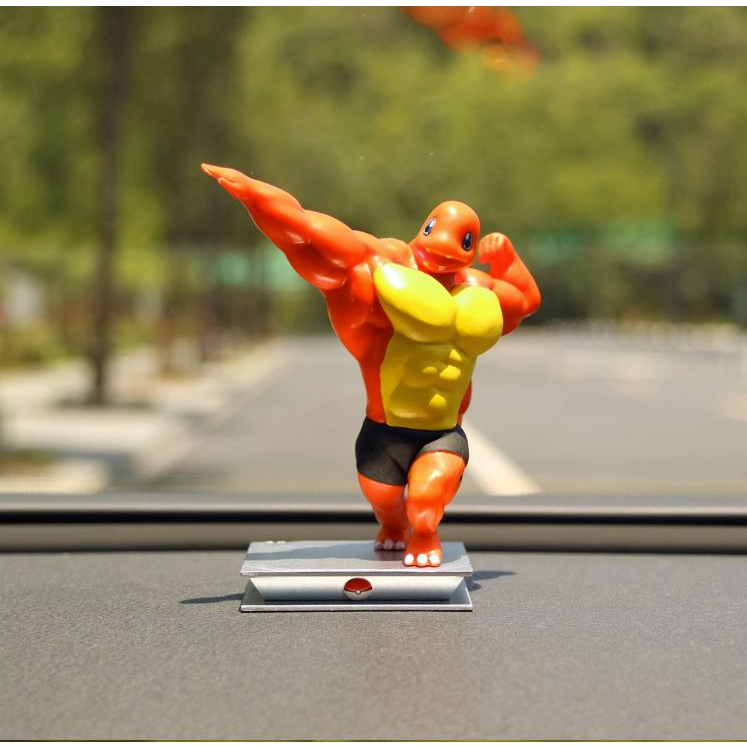 Mô hình nhân vật Pikachu, Charmander, Squirtle, Gangar, Bulbasaur cơ bắp ngầu lòi