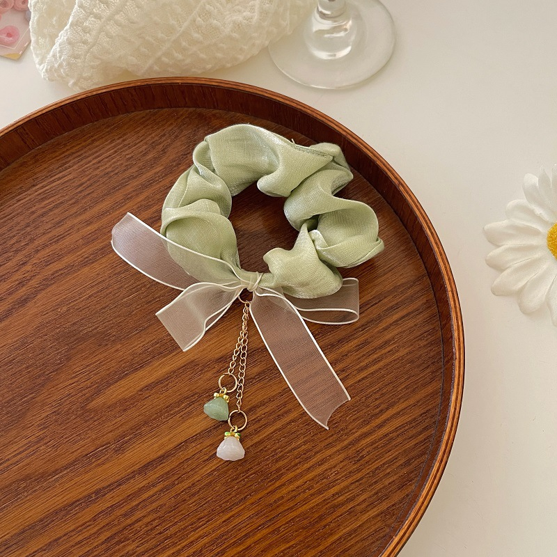 Dây Cột Tóc Co Giãn Hình Hoa Lan/Hoa Chuông Xinh Xắn Phong Cách Thanh Lịch