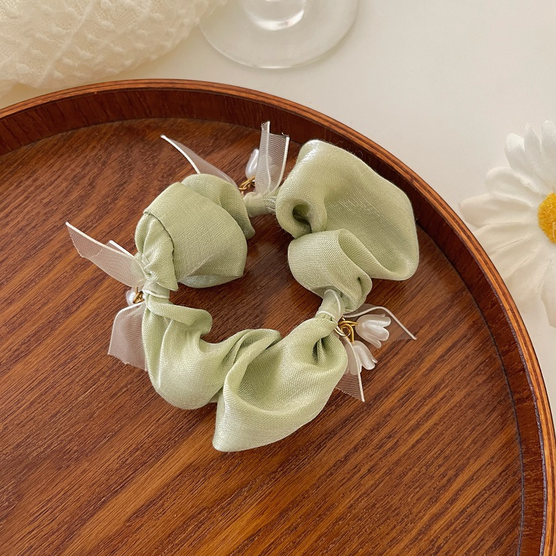 Dây Cột Tóc Co Giãn Hình Hoa Lan/Hoa Chuông Xinh Xắn Phong Cách Thanh Lịch