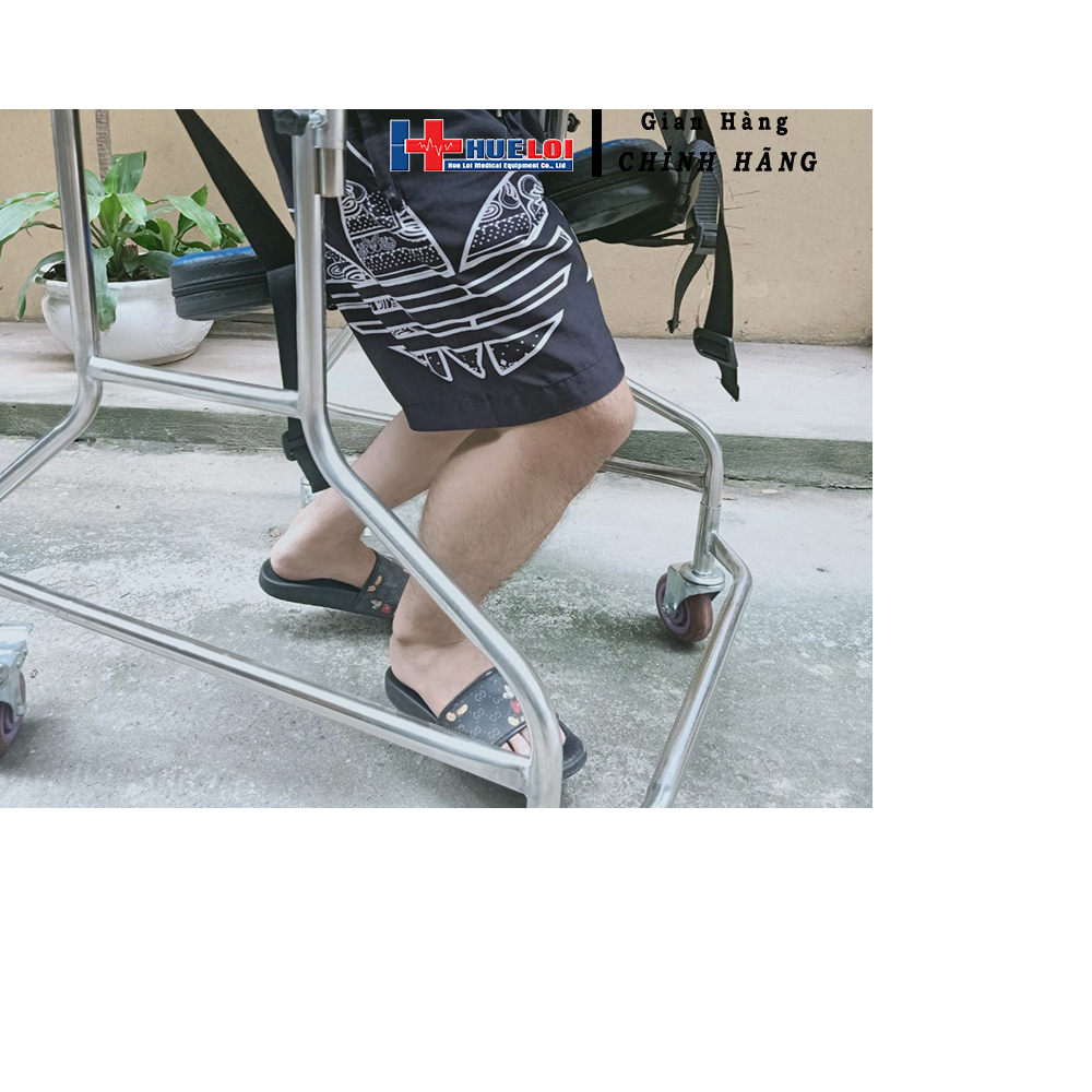 Khung Tập Đi HUELOI 4 Bánh Xe Tải Trọng 200Kg Chuyên Dùng Cho Người Tai Biến,Liệt