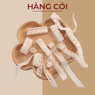 Dây ren trang trí quần áo, túi nón cói, phụ kiện decor phong cách vintage-Hàng Cói