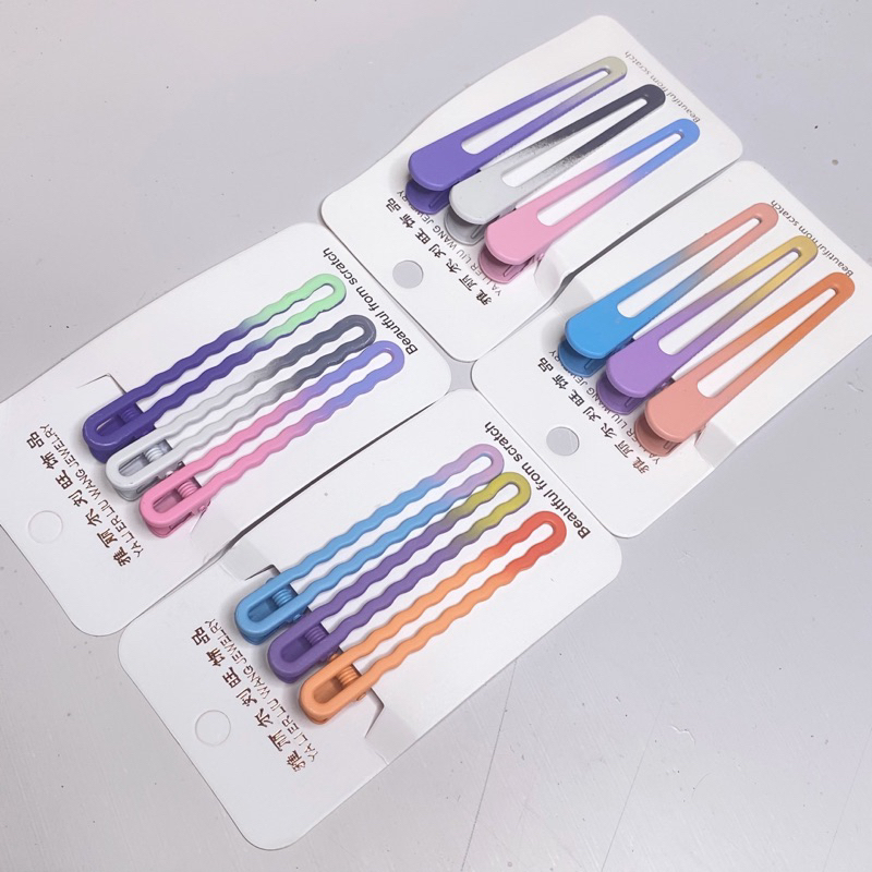 Set 3 Kẹp Tóc Mái Một Bên Phong Cách Hàn Quốc