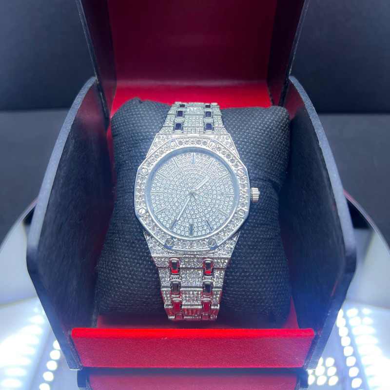 Đồng Hồ Nam Đính Đá Cuban Cao Cấp Nhiều Mẫu