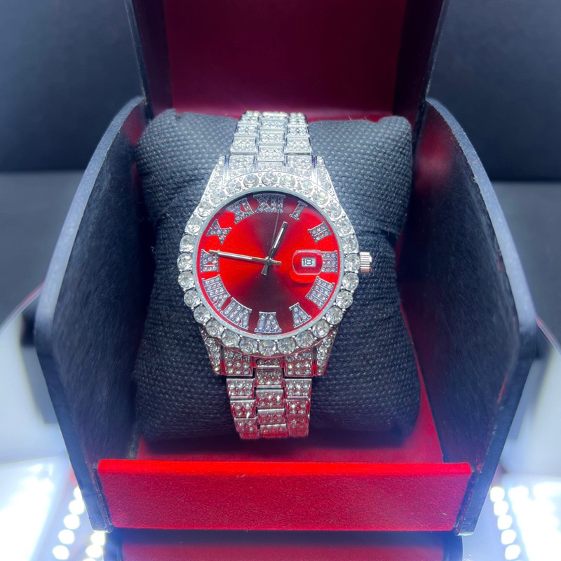 Đồng Hồ Nam Đính Đá Cuban Cao Cấp Nhiều Mẫu