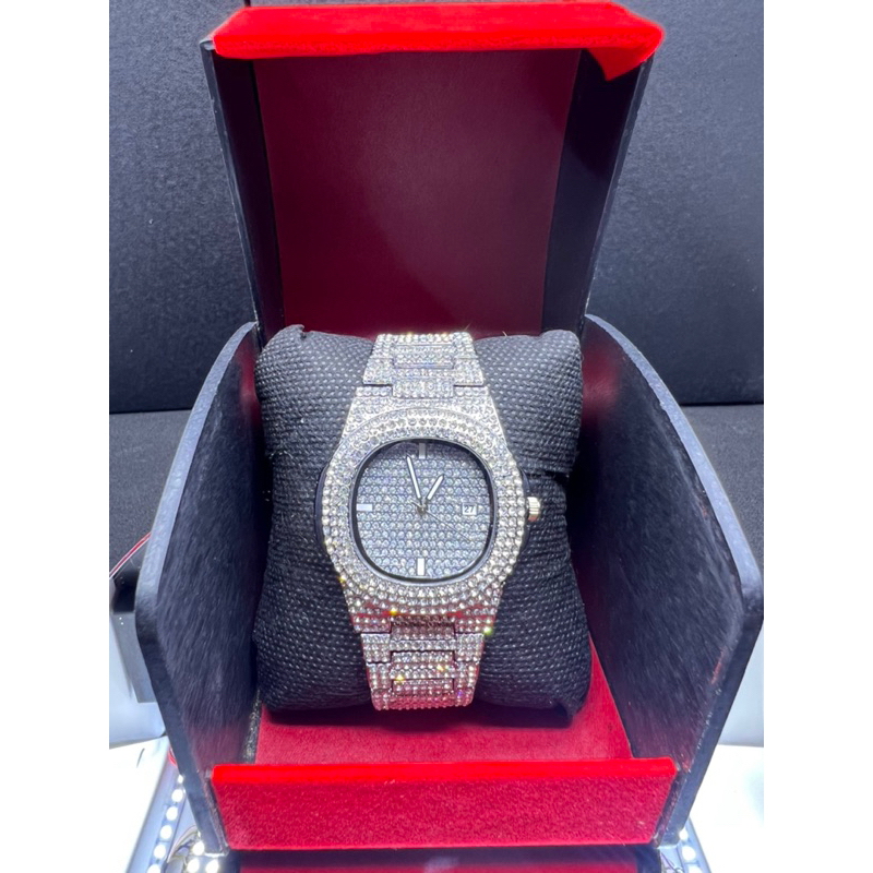 Đồng Hồ Đính Đá, Dây Chuyền, Vòng Tay & 2 Nhẫn Đính Đá Mã B5 - CW