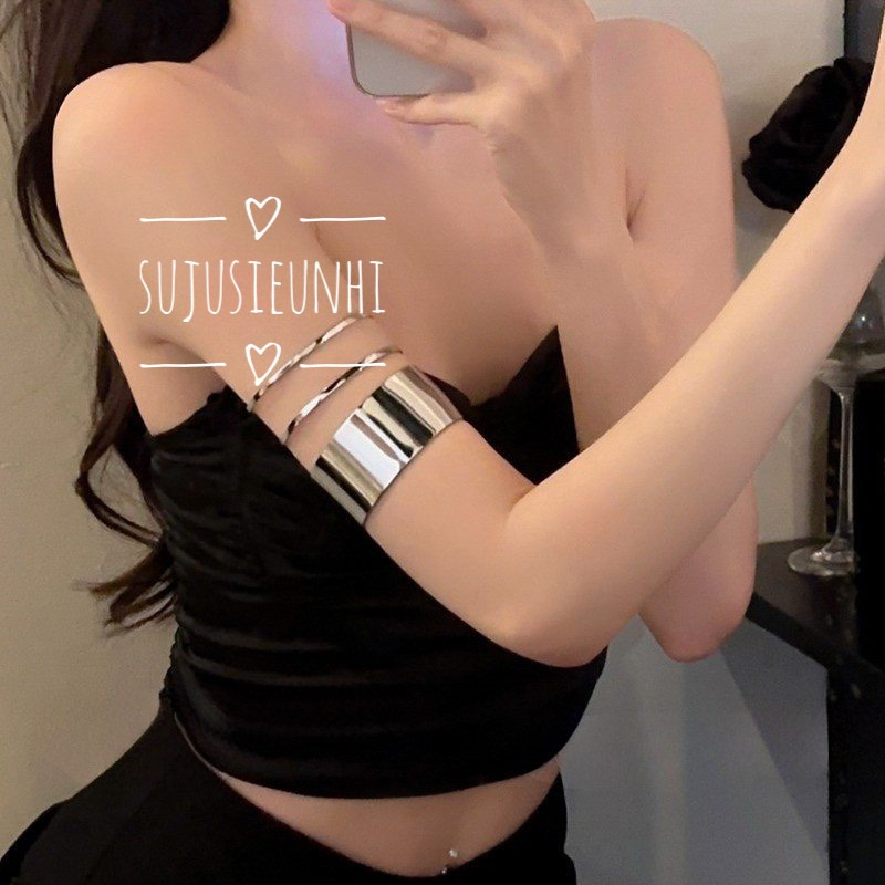 4 mẫu vòng đeo bắp tay kim loại phong cách cyberpunk đơn giản cá tính