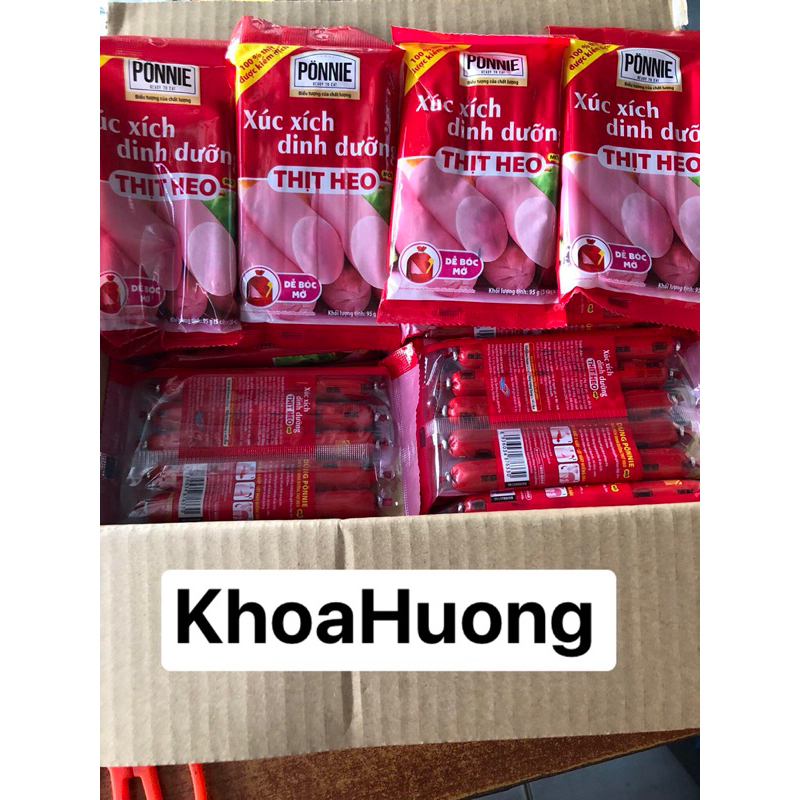 Xúc xích dinh dưỡng thịt heo Ponnie gói 95g