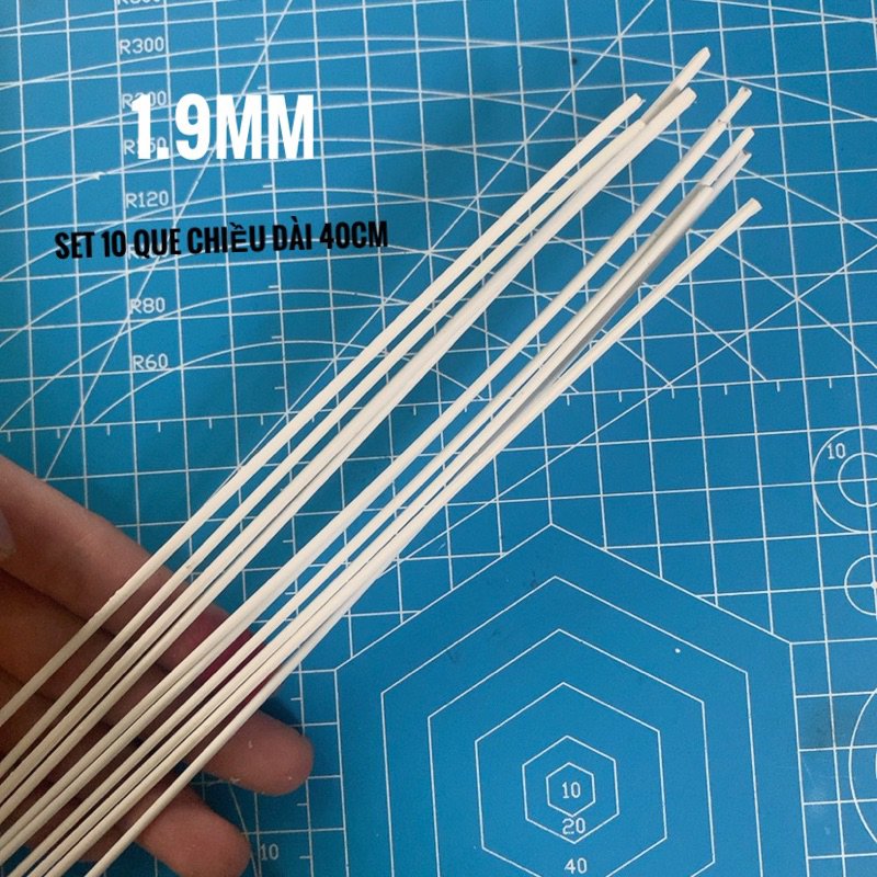 Set 10 que thép trắng để cắm chi tiết đất sét trang trí bánh