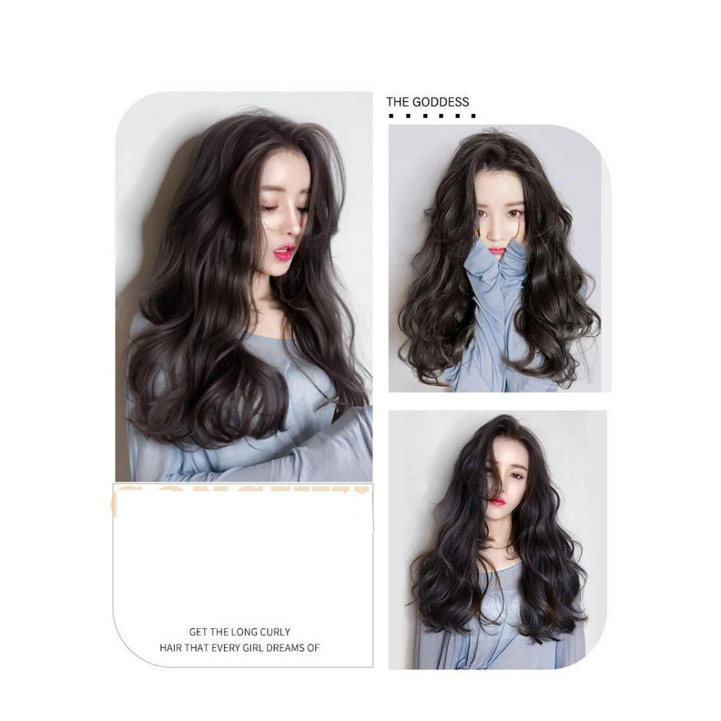 Tóc Giả Kẹp Xoăn, Tóc Kẹp Dải Sóng Lơi Tầng Thời Trang Cao Cấp 55cm
