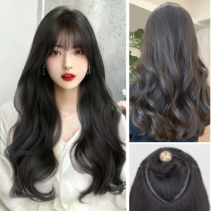 Tóc Giả Kẹp Xoăn, Tóc Kẹp Dải Sóng Lơi Tầng Thời Trang Cao Cấp 55cm