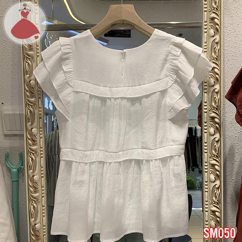 Áo sơ mi xếp tầng mềm mại  SOBIN Big Size cao cấp 50-90 KG, áo sơ mi nữ, SM050