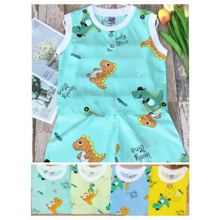 Set 4 bộ tole sát nách họa tiết dễ thương bé (4 bộ 4 màu 3 họa ti
