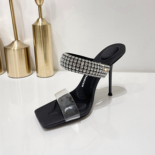Guốc nữ Wang guốc cao gót quai đá gót nhọn 10cm