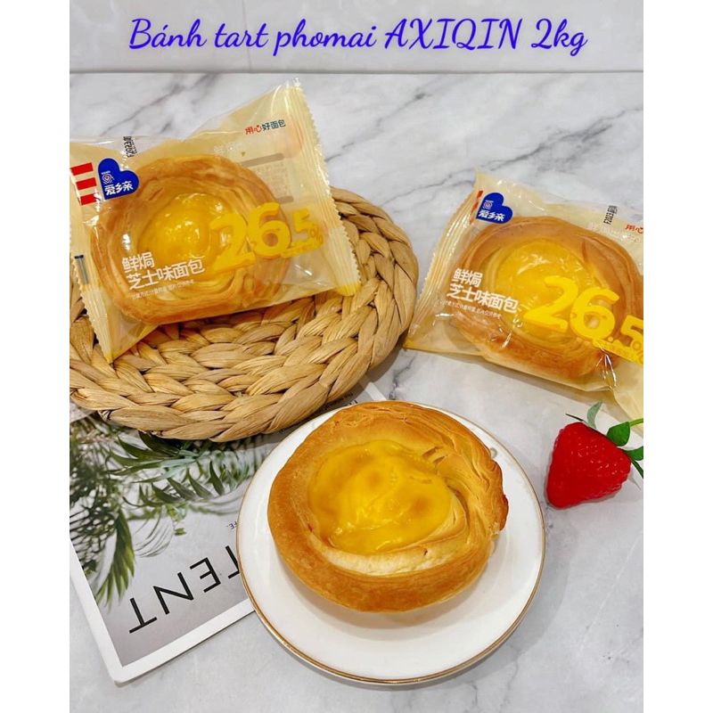 Lẻ Bánh tart trứng nhân phô mai Axiqin 2kg HongMapDau