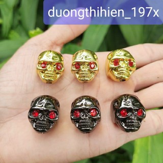 Combo 3 chiếc đầu chụp chiết áp, núm vặn volume, núm vặn âm lượng kim loại hình đầu lâu độc đáo