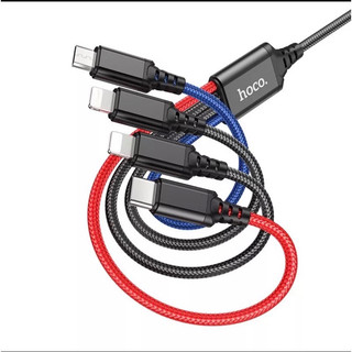 Dây Cáp Sạc Nhanh HOCO X76 4 In 1 Cho iP- Android Micro USB -Type C