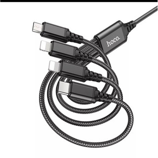Dây Cáp Sạc Nhanh HOCO X76 4 In 1 Cho iP- Android Micro USB -Type C