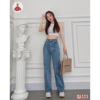 Quần jean ống suông sobin cao cấp, big size 50-90 kg, quần jean nữ qj111
