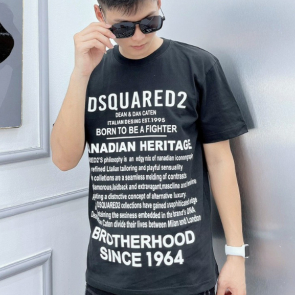 Áo Phông Nam Nhiều Chữ DS-Q-1964 Chất Cotton Co Dãn Hot Tren 2023- Thời Trang Nam